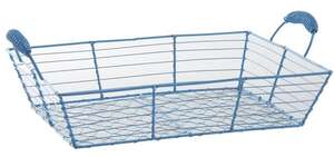 Imagen del producto Cesta rectangular de metal lacado en azul