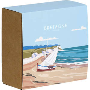 Imagen del producto Caja cuadrada de cartón kraft con funda "Brittany"