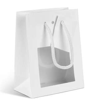Imagen del producto Bolsas de papel kraft  con ventana blanco mate