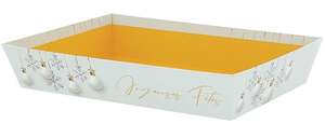 Imagen del producto Cesta de cartón rectangular "Blanca Navidad"