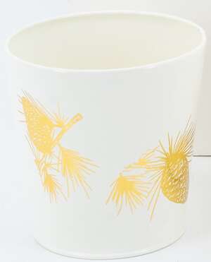 Imagen del producto Maceta de metal blanco "Piña"