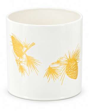 Imagen del producto Maceta de metal blanco "Piña"