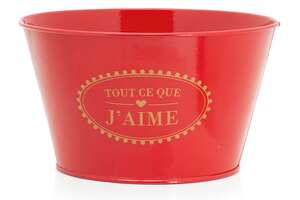 Imagen del producto Cesta metálica redonda "Rojo me gusta"