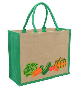 Imagen del producto Bolsa de yute con estampado 