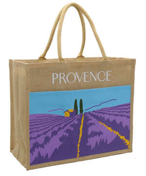 Imagen del producto Bolsa de yute con estampado "Provenza"