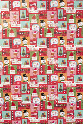 Imagen del producto Rollos de papel de regalo de nieve de color rojo