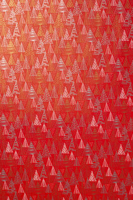 Imagen del producto Rollos de papel de regalo con silueta de árbol rojo