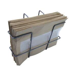 Imagen del producto Dispensadores con alambre y ganchos para bolsas de papel.