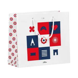 Imagen del producto Bolsa de papel a cuadros tricolor