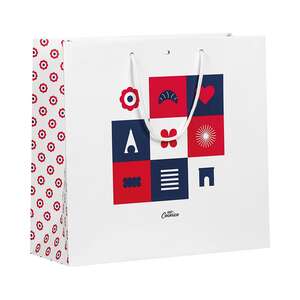 Imagen del producto Bolsa de papel a cuadros tricolor