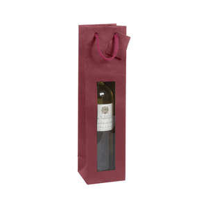 Imagen del producto Bolso con asas y cordones para botellas, ventana "Wine Lees"