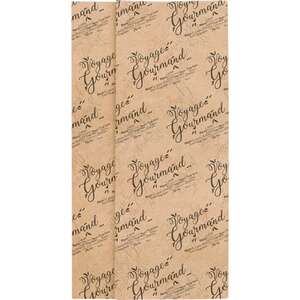 Imagen del producto Papel de seda kraft/negro con diseño "Viaje Gourmet" - Paquete de 240 hojas