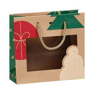 Imagen del producto Bolsa de papel kraft NAVIDAD Ventana