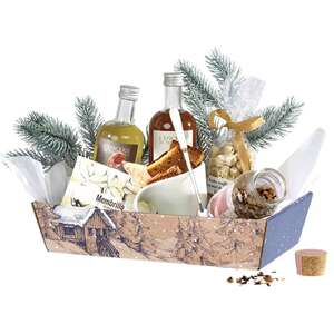 Imagen del producto Cesta rectangular de cartón kraft INVIERNO CANADIENSE