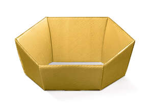 Imagen del producto Cesta hexagonal "Fibra Oro"
