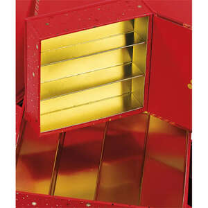 Imagen del producto Caja cuadrada de cartón con 3 filas de bombones, diseño 