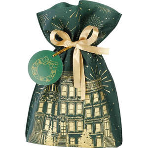 Imagen del producto Bolsa de Polipropileno No Tejido Verde/Oro – Ciudad en Fiesta