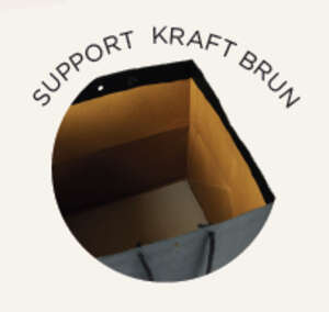 Imagen del producto Bolsa de kraft negra mate para 1 y 2 botellas (personalización posible)