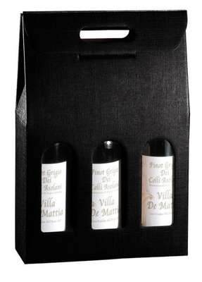 Imagen del producto Estuche cartón Milan Black 3 botellas