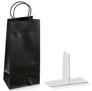 Imagen del producto Bolsas de kraft colección Seta Nero para 1, 2, 3 botellas