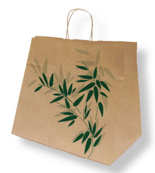 Imagen del producto Bolsas take away asas trenzadas decoradas
