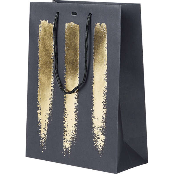 Imagen del producto Bolsa papel kraft negra y dorada