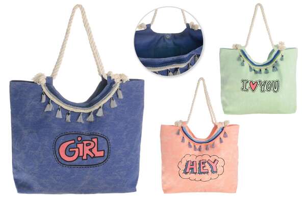 Imagen del producto Lote de bolsos de moda con mensaje
