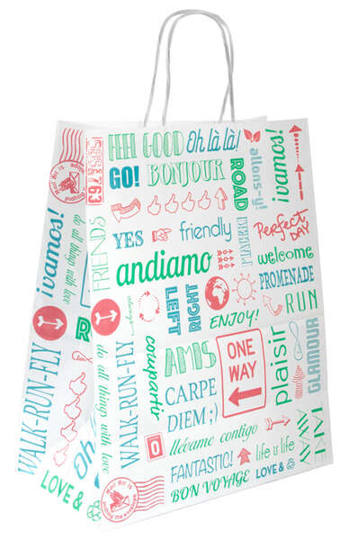 Imagen del producto Bolsa  papel kraft con motivos divertidos