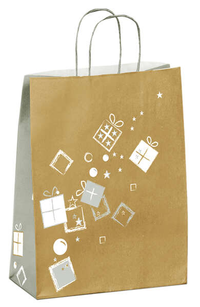 Imagen del producto Bolsa papel kraft de Navidad KDO en fiestas