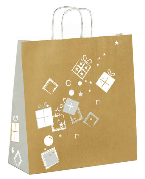 Imagen del producto Bolsa papel kraft de Navidad KDO en fiestas