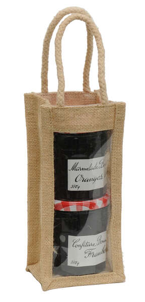 Imagen del producto Bolsa de yute para 1 botella o bote