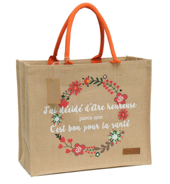 Imagen del producto Bolsa de tela de yute de lujo marca Joan Rich