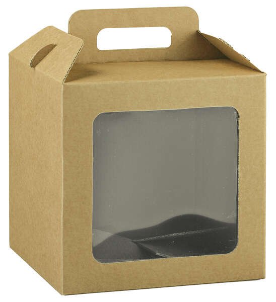 Imagen del producto Maleta de cartón con ventana biodegradable.