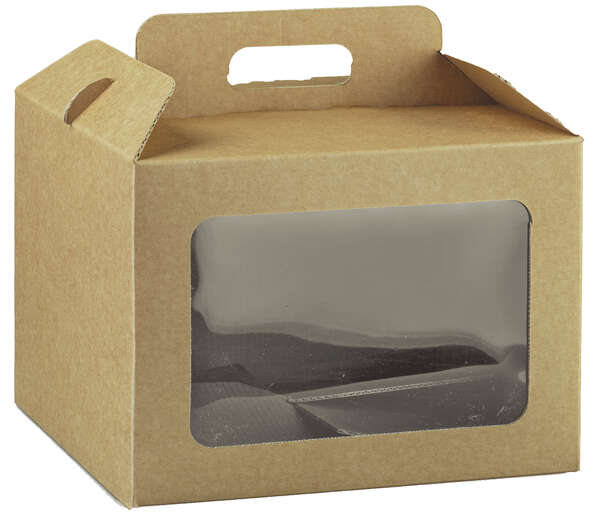 Imagen del producto Maleta de cartón con ventana biodegradable.
