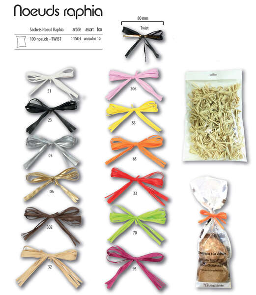 Imagen del producto 100 lazos de rafia Twist
