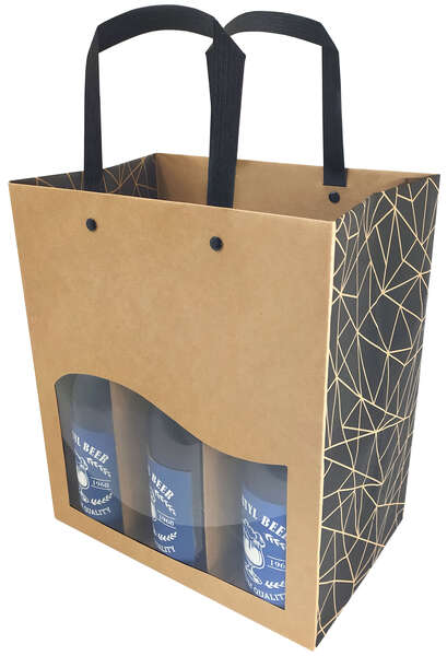 Imagen del producto Bolsa de kraft para 4 o 6 cervezas