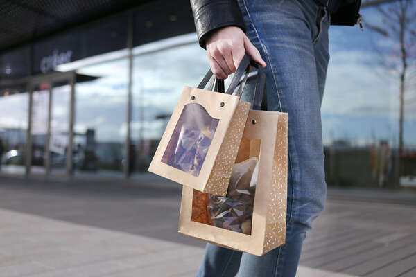 Imagen del producto Bolsa papel kraft con ventana delicatesen