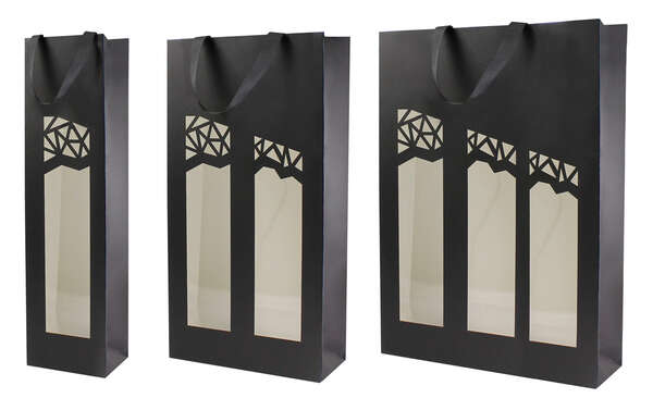 Imagen del producto Bolsa para 1,2, 3 botellas Cosecha color negro