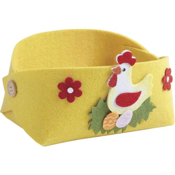 Imagen del producto Cesta de fieltro con gallina
