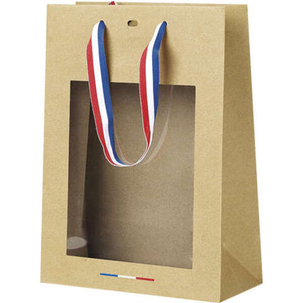 Imagen del producto Bolsa de papel kraft con venta de PVC