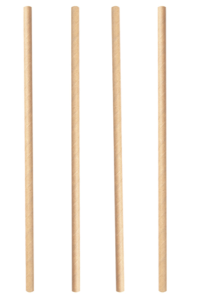 Imagen del producto 250 pajitas de kraft natural