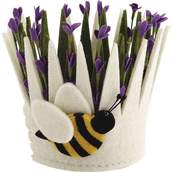 Imagen del producto Cesta de fieltro con motivo de flores 