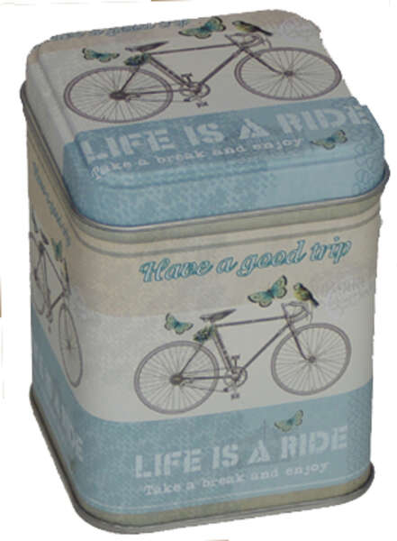 Imagen del producto Caja de té metálica “BICICLETA”