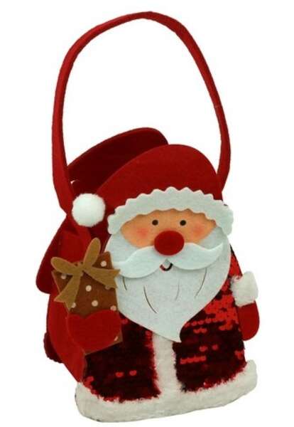 Imagen del producto Bolsa de fieltro de Papá Noel 