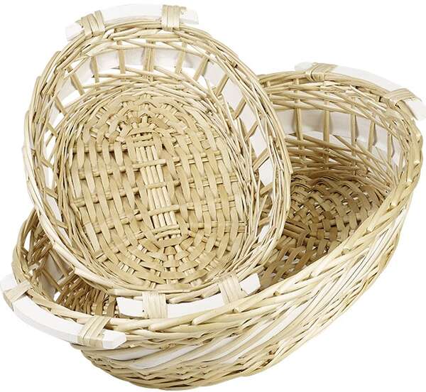 Imagen del producto Cesta de mimbre ovalada natural