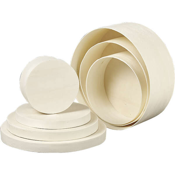 Imagen del producto Caja de madera redonda natural