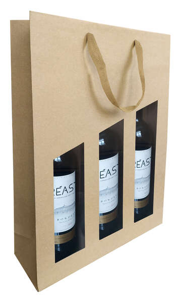 Imagen del producto Bolsa de 1,2,3 botellas Séduction Natural con ventana