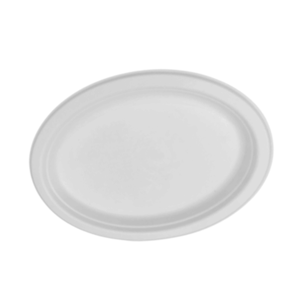 Imagen del producto 50 platos ovales de bagazo