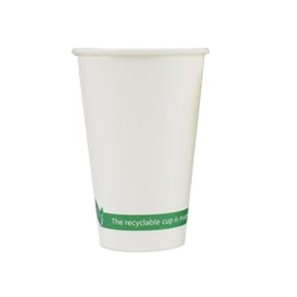 Imagen del producto 50 vasos de cartón blanco 