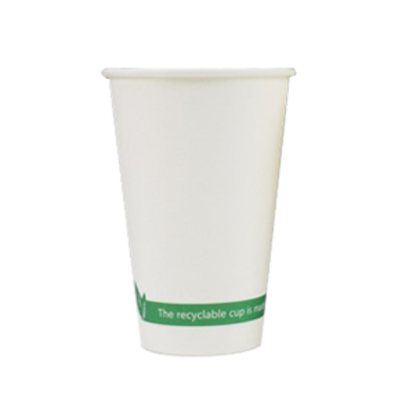 Imagen del producto 50 vasos de cartón blanco 